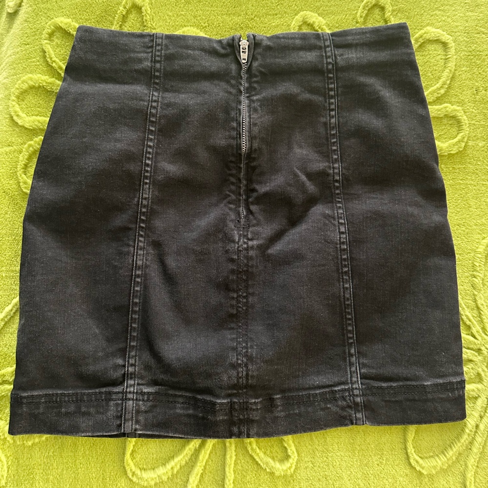 Free People Charcoal Mini Skirt